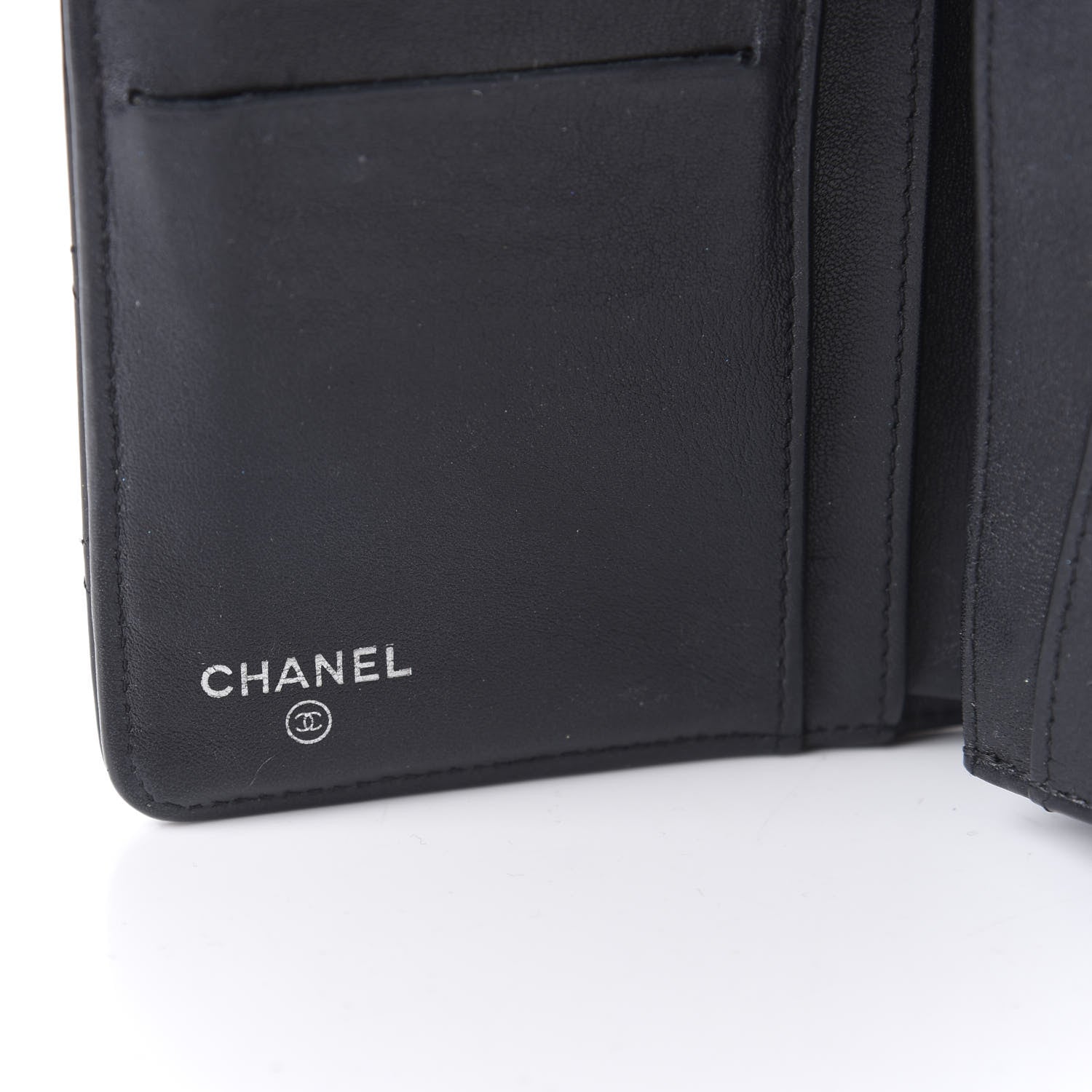 Chanel Patent Calfskin Quilted Yen Wallet Black 8 of 10