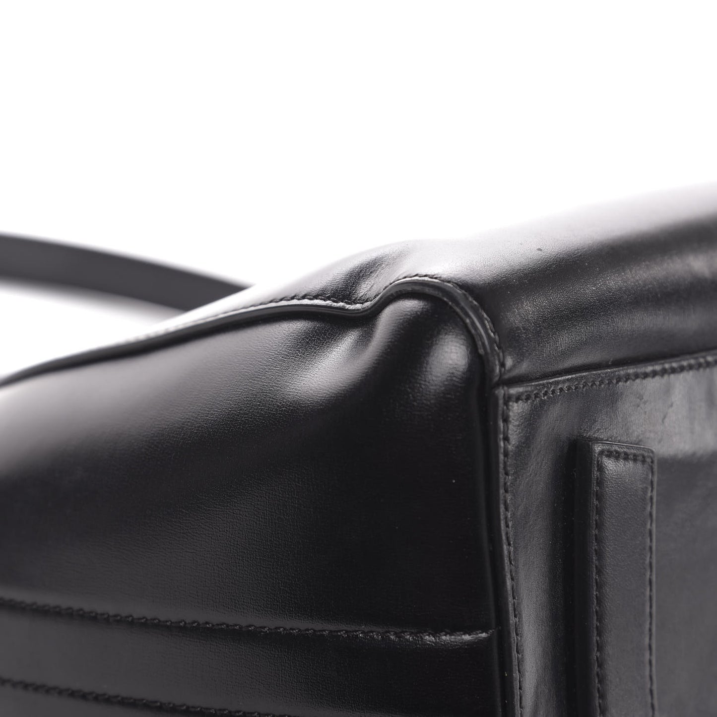 Shiny Lord Calfskin Small Antigona Black