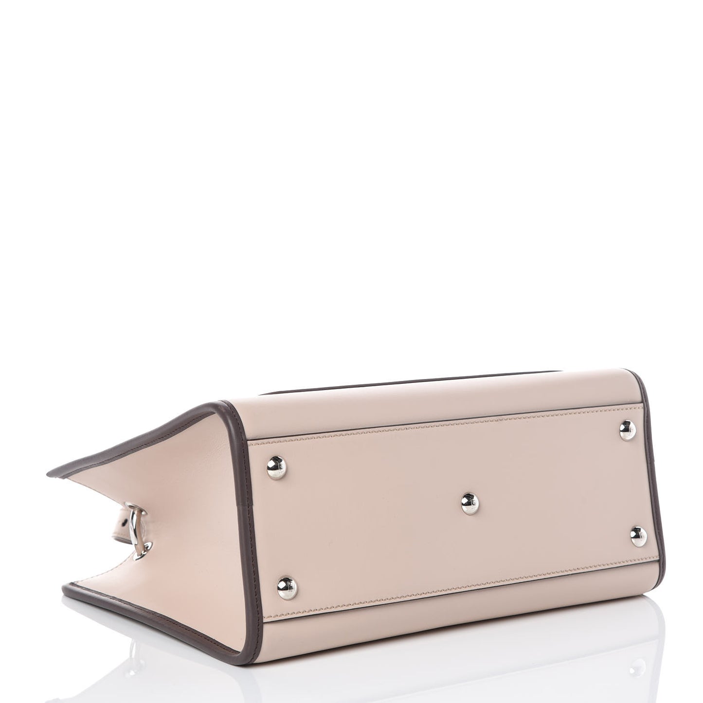 Vitello Century Opaco F is Fendi Bi-Color Small Runaway Satchel Soap Moresco