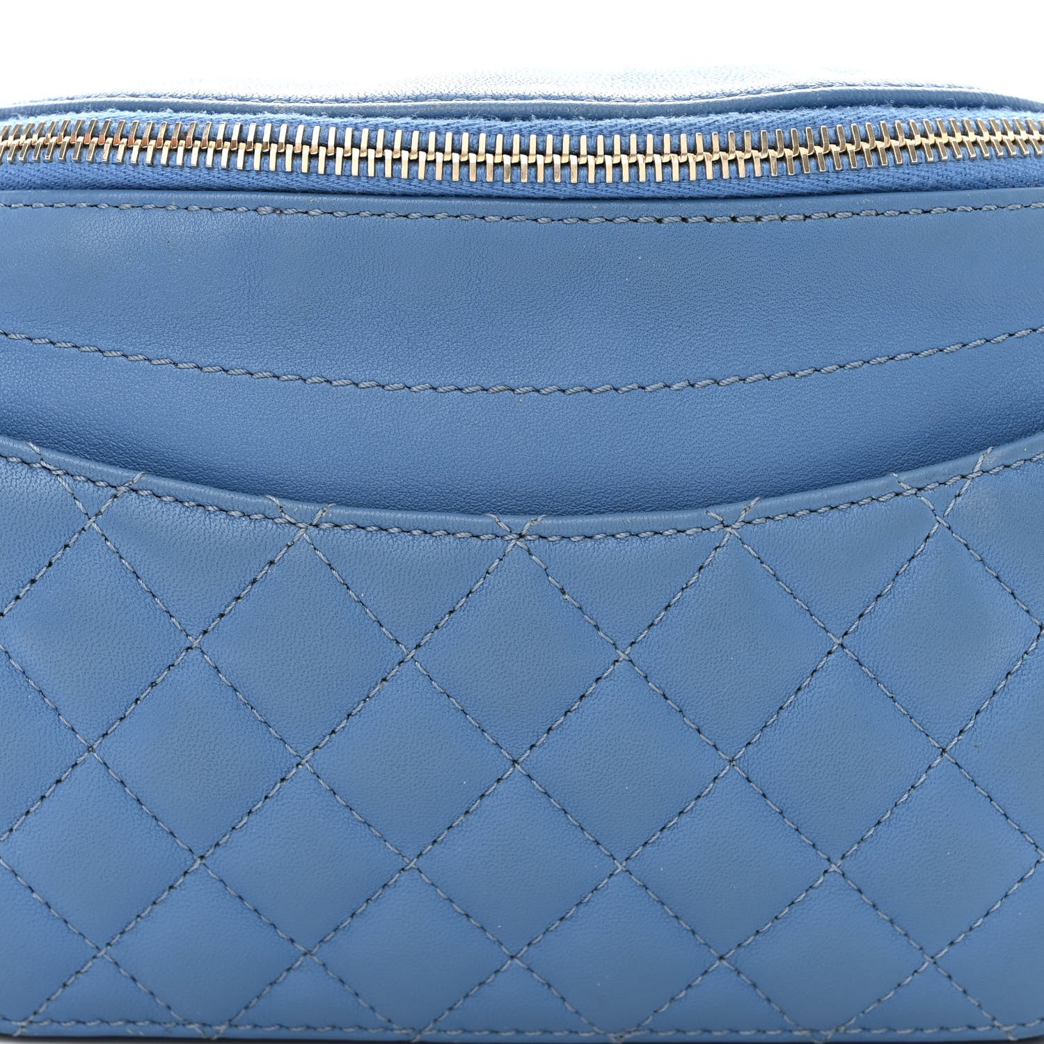 Chanel Lambskin Quilted Bi Waist Bag Fanny Pack Blue 8 of 17