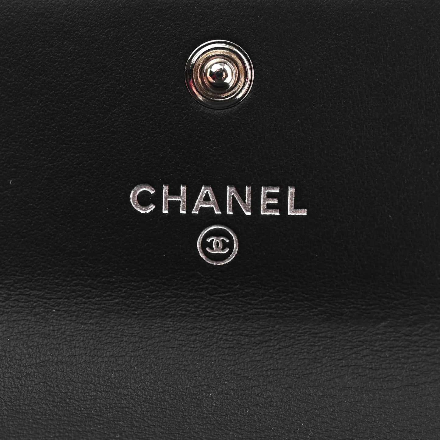 Caviar Quilted Compact Boy Wallet Black