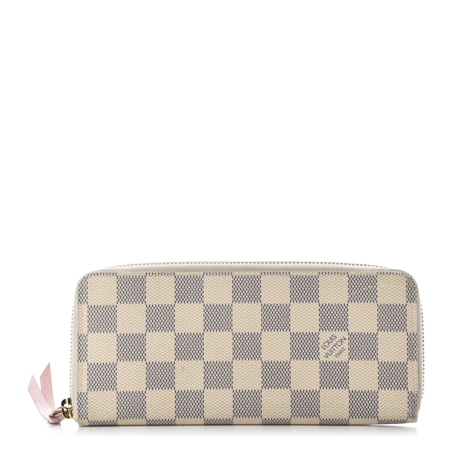 Louis Vuitton Damier Azur Clemence Wallet Rose Ballerine 1 of 8