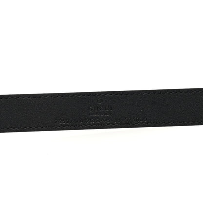 Gucci Calfskin Strawberry Buckle Thin Belt 95 38 Black 3 of 4