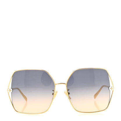 Louis Vuitton Metal Pearl Twirl Square Z2994U Sunglasses Gold 2 of 8