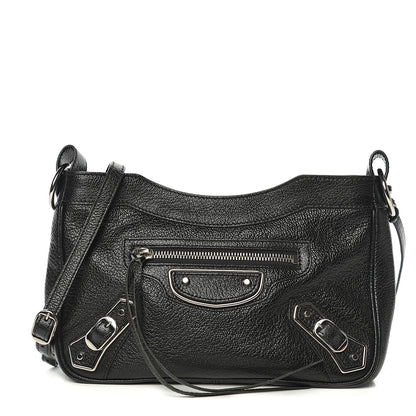 Balenciaga Chevre Silver Metallic Edge Hardware Hip Black 1 of 9