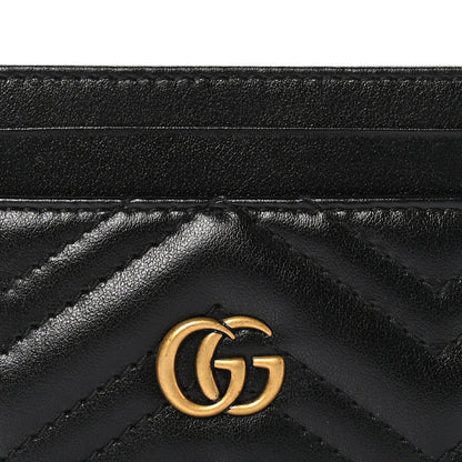 Gucci Calfskin Matelasse GG Marmont Card Holder Black 9 of 10