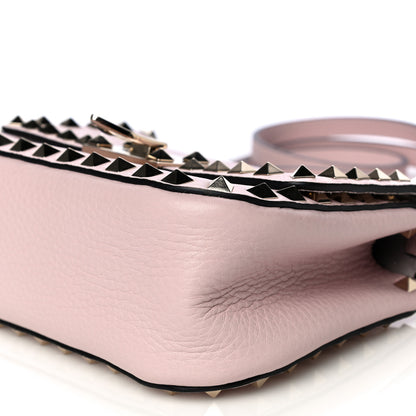 Valentino Garavani Grainy Calfskin Small Rockstud Top Handle Bag Rose Quartz 10 of 10