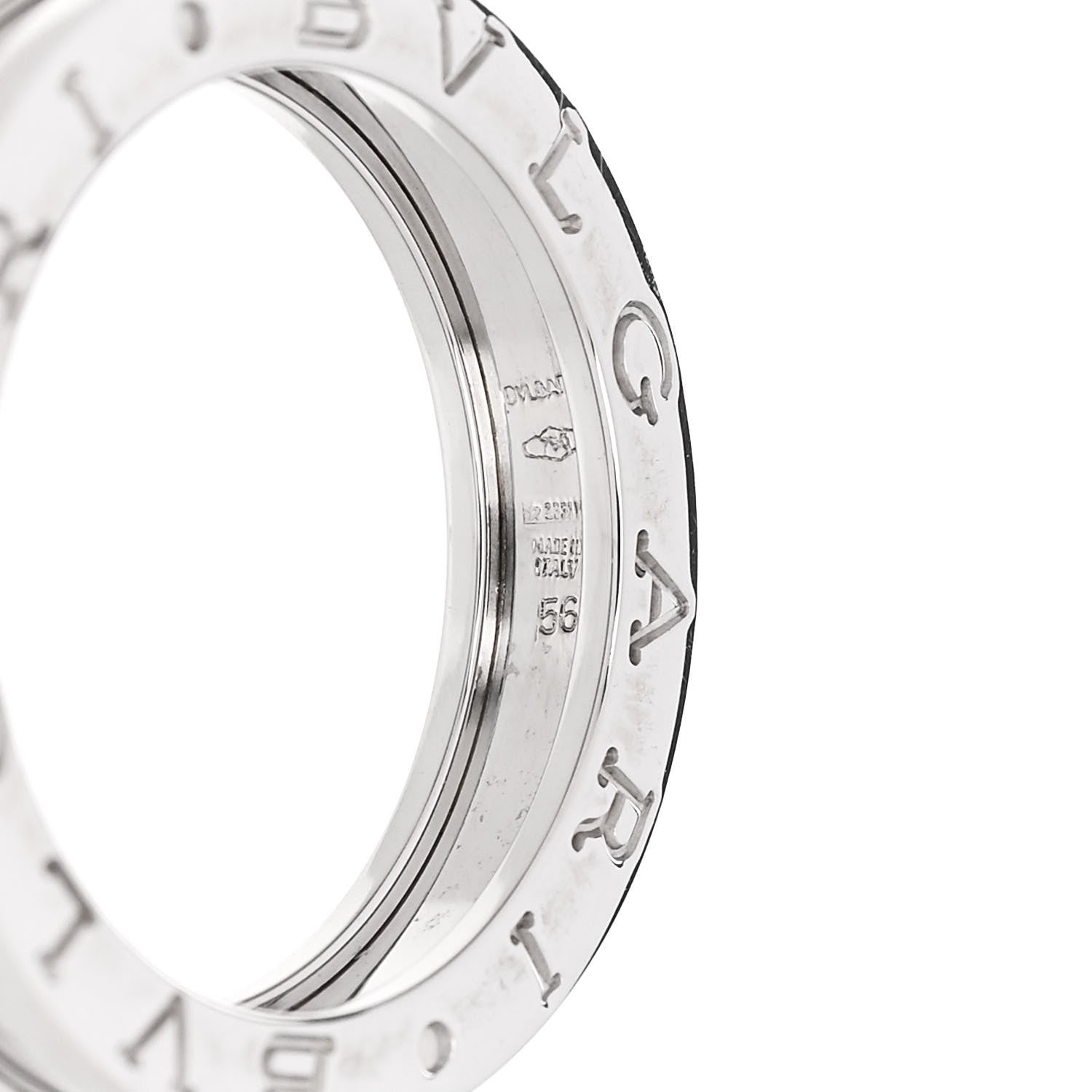 Bulgari 18K White Gold B.Zero1 One-Band Ring 56 7.75 4 of 4