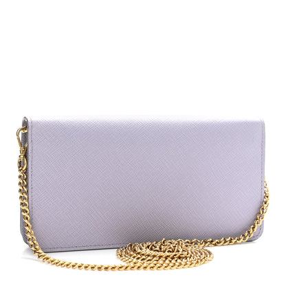 Prada Saffiano Metal Mini Crossbody Bag Glicine 3 of 11
