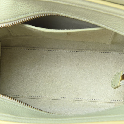 Celine Drummed Calfskin Nano Luggage Vert D'eau 5 of 12