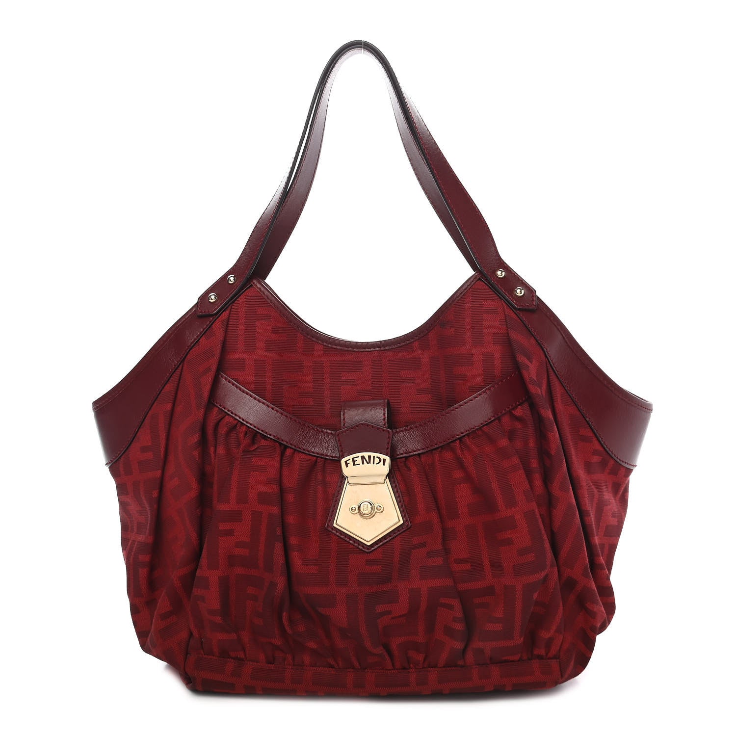Fendi Zucca Large Chef Tote Red 1 of 9