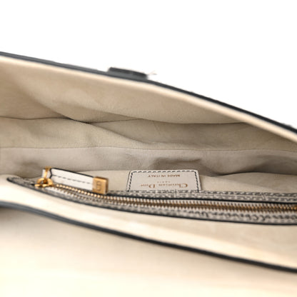 Christian Dior Calfskin Newspaper Printed Saddle Bag With Strap Black White 5 of 10