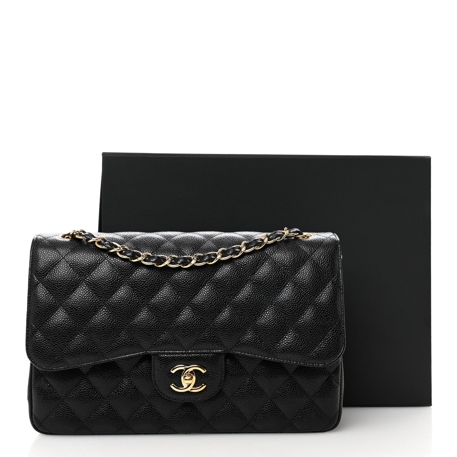 Chanel Caviar Quilted Jumbo Double Flap Black 11 of 11