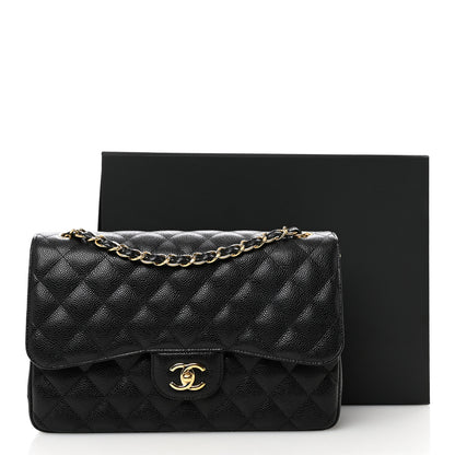 Chanel Caviar Quilted Jumbo Double Flap Black 11 of 11