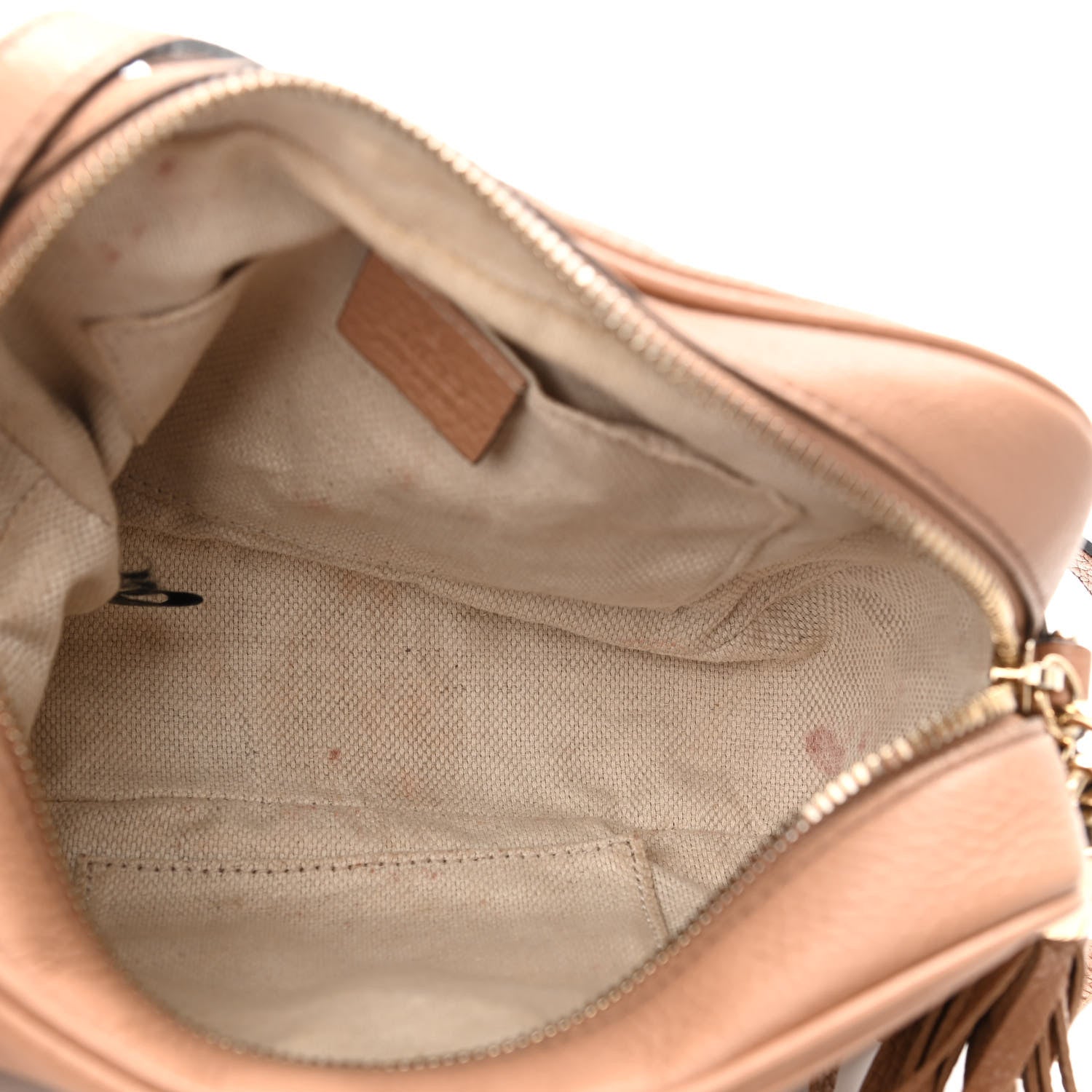 Gucci Pebbled Calfskin Small Soho Disco Bag Camelia 5 of 15