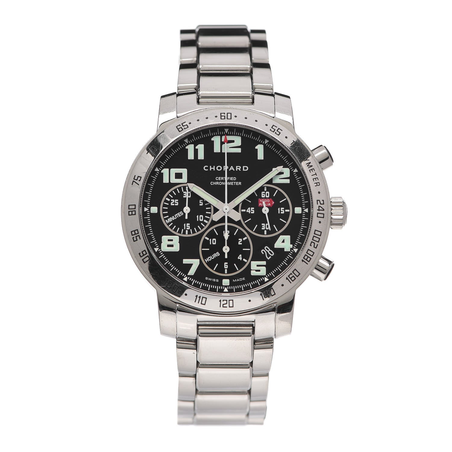 Chopard Stainless Steel 40mm Mille Miglia Chronograph Automatic Watch Black 1 of 7
