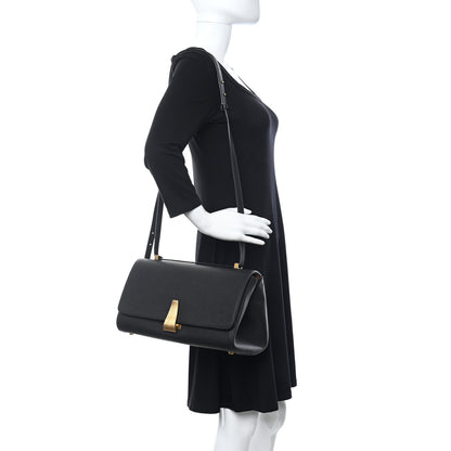 Bottega Veneta Textured Calfskin Small BV Angle Shoulder Bag Black 2 of 10