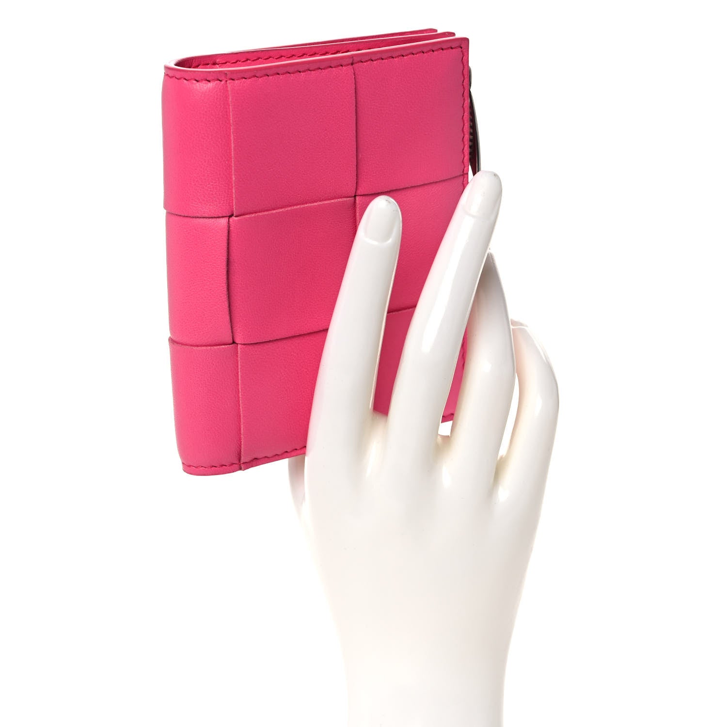 Bottega Veneta Lambskin Intrecciato Wallet Bon Bon 2 of 8
