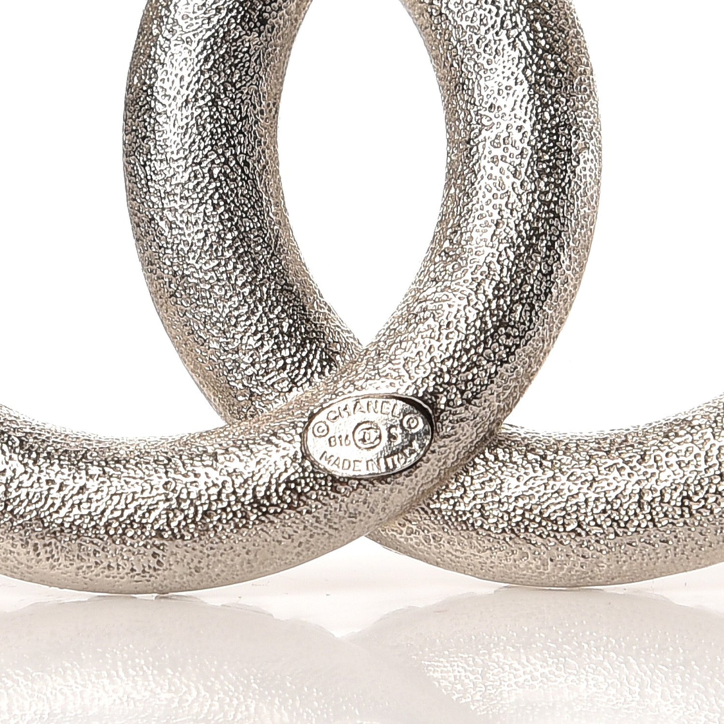 Baguette Crystal CC Brooch Silver