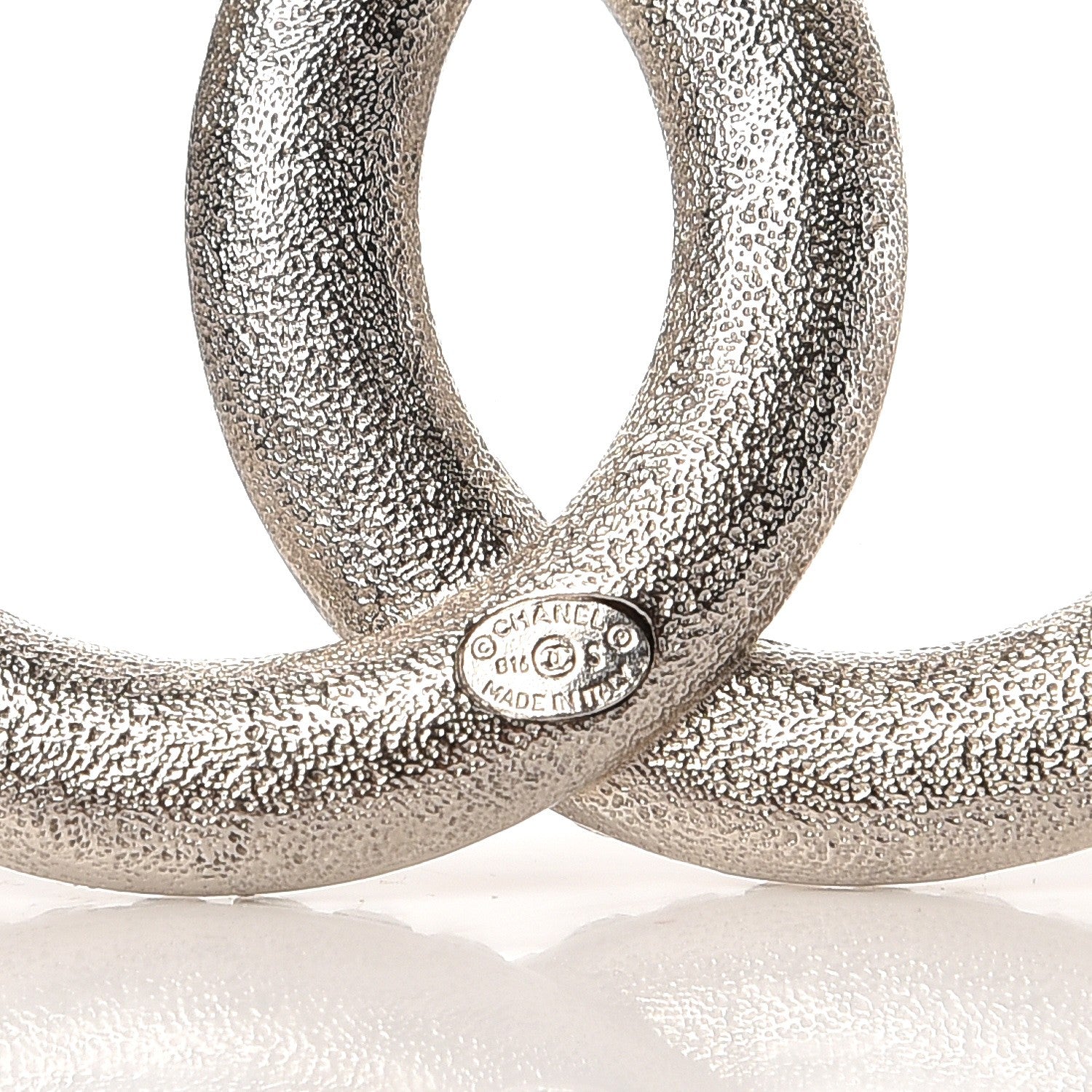Chanel Baguette Crystal CC Brooch Silver 4 of 4