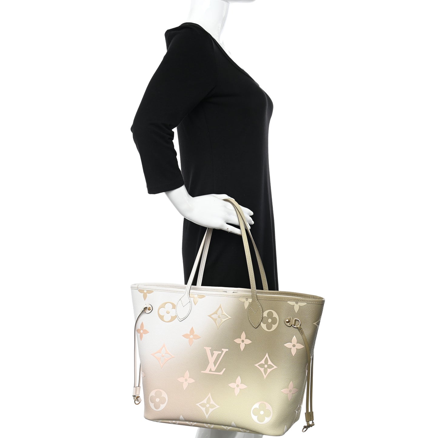 Monogram Giant Spring In The City Neverfull MM Sunset Kaki