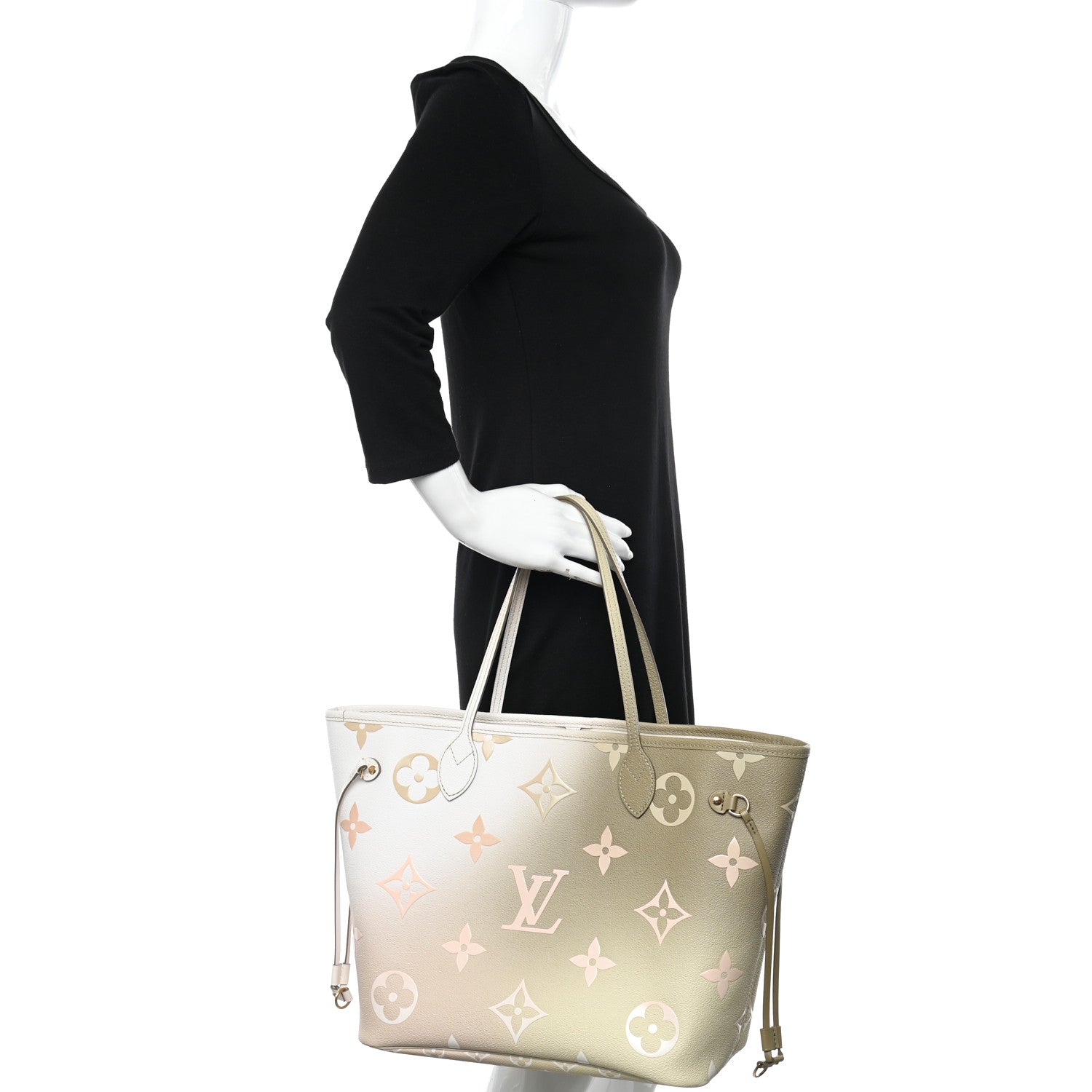 Louis Vuitton Monogram Giant Spring In The City Neverfull MM Sunset Kaki 2 of 9