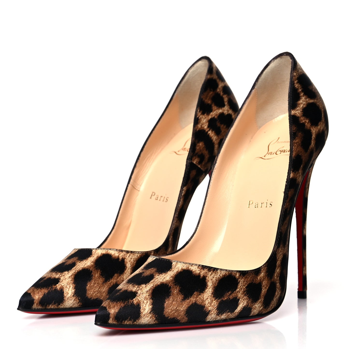 Crepe Satin Leopardino So Kate 120 Pumps 38.5 Brown