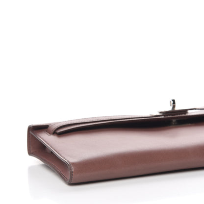 Hermes Tadelakt Kelly Cut Clutch Pochette Griolet 11 of 12