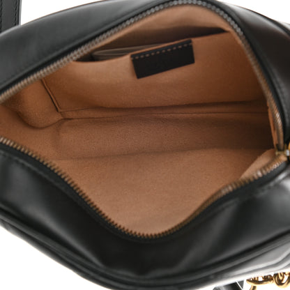 Gucci Calfskin Matelasse Small GG Marmont Chain Shoulder Bag Black 5 of 8