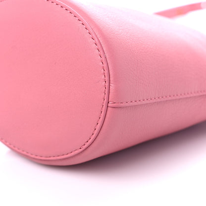 Mansur Gavriel Pebbled Calfskin Mini Zip Bucket Bag Pink 8 of 11