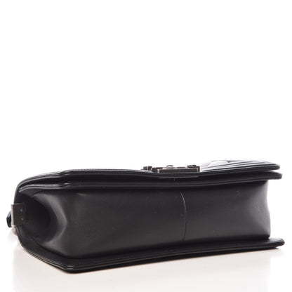 Chanel Lambskin Chevron Medium Boy Flap Black 4 of 13