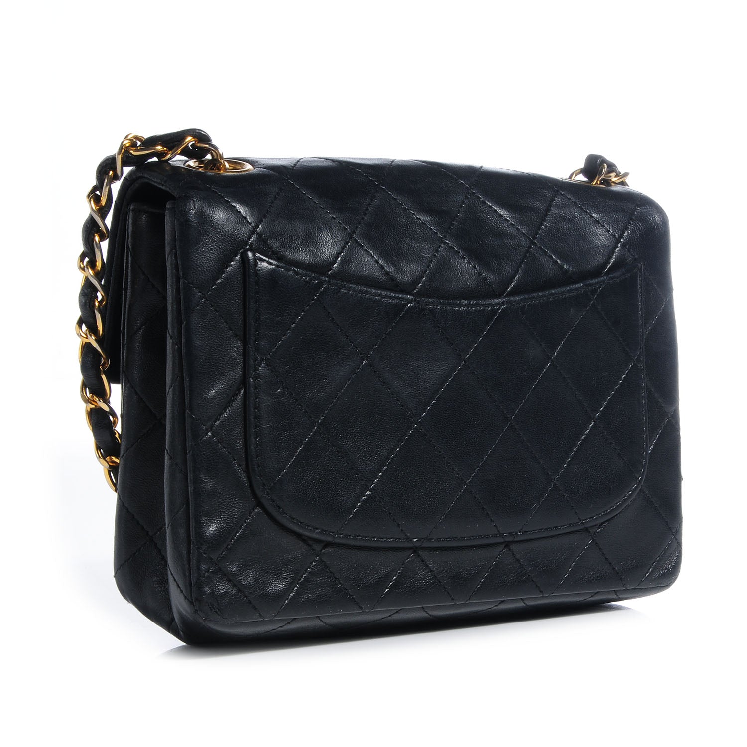 Chanel Lambskin Quilted Mini Square Flap Black 3 of 10