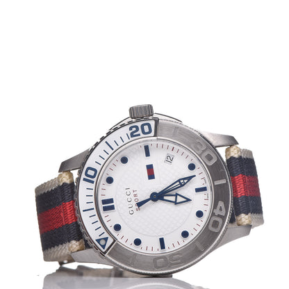 Gucci Stainless Steel Nylon 44mm Sport Quartz Watch White 3 of 6