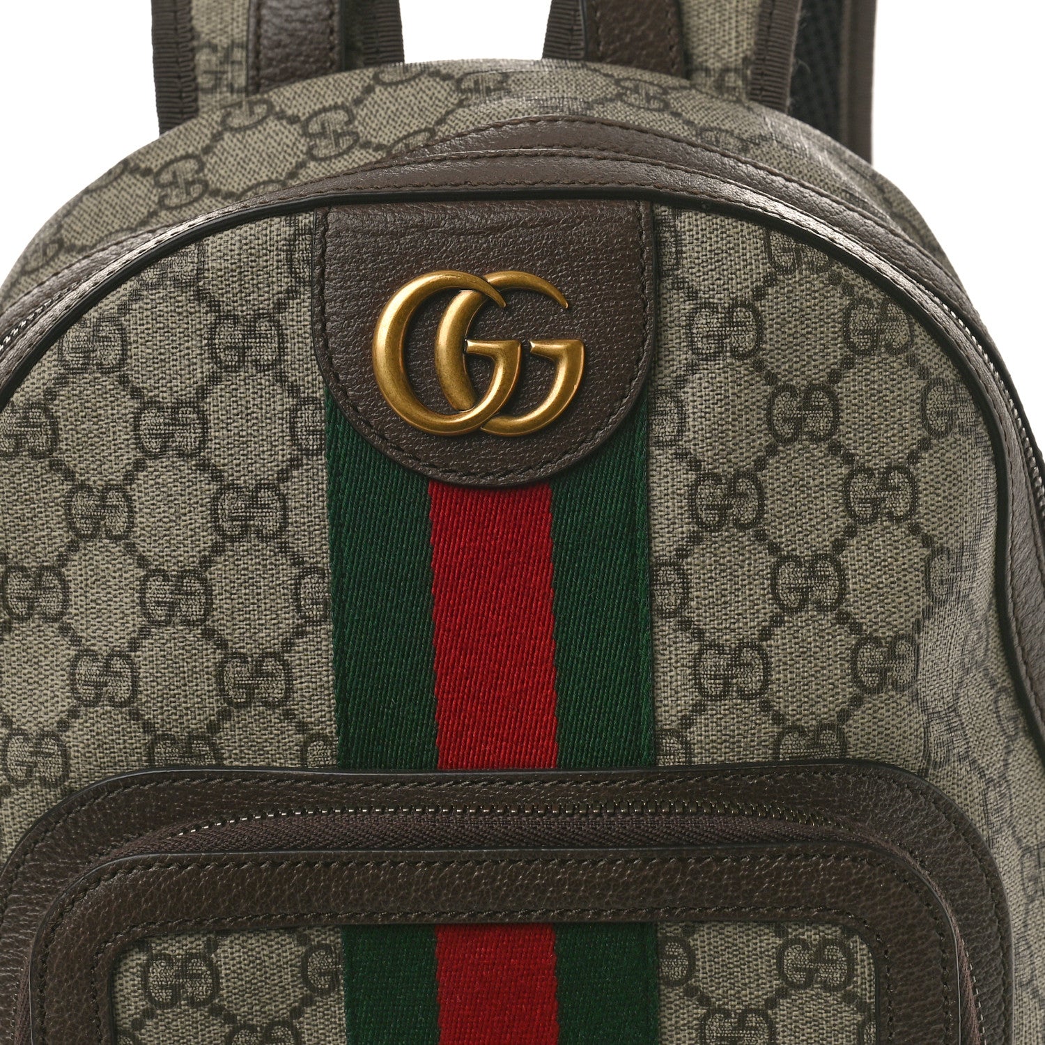 Gucci GG Supreme Monogram Calfskin Web Small Ophidia Day Backpack Beige Ebony New Acero 8 of 10