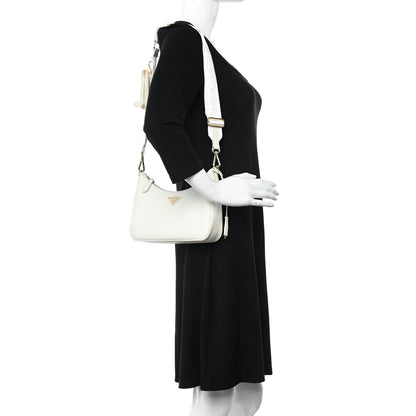 Prada Saffiano Re-Edition 2005 Shoulder Bag White 2 of 12