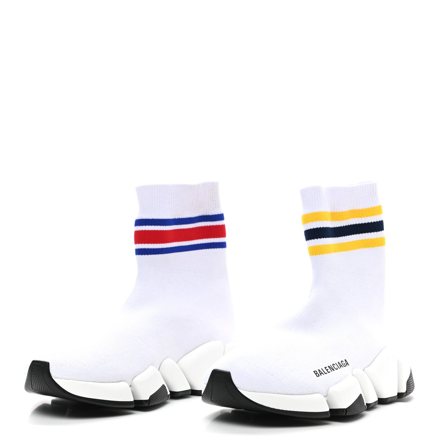 Technical 3D Recycled Knit Striped Womens Speed 2.0 Sneakers 35 White Multicolor