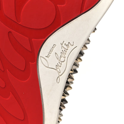 Christian Louboutin Glitter Chain Spikes Womens Roller Boat Flat 39.5 Roche Multicolor 6 of 8