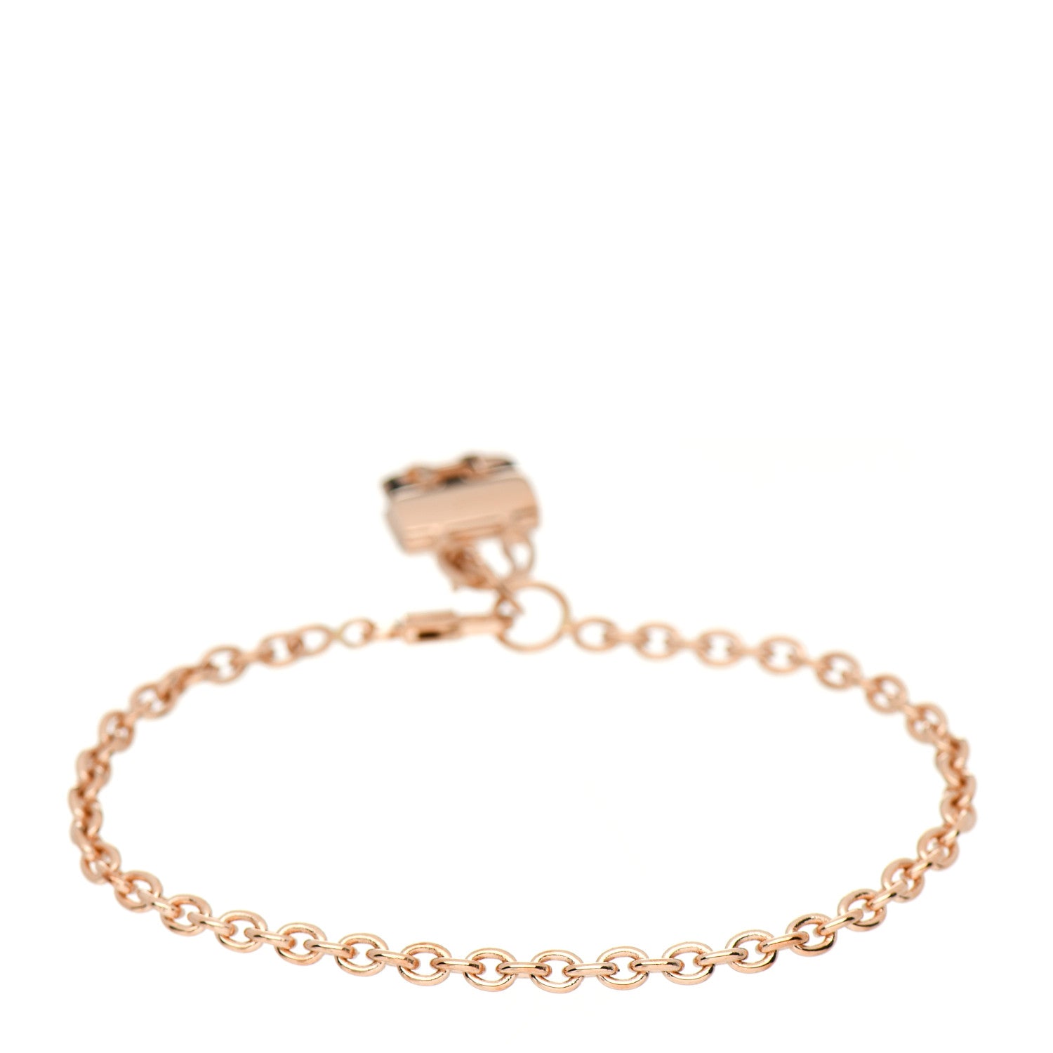 Hermes 18K Rose Gold Diamond Constance Amulette Bracelet SH 3 of 5