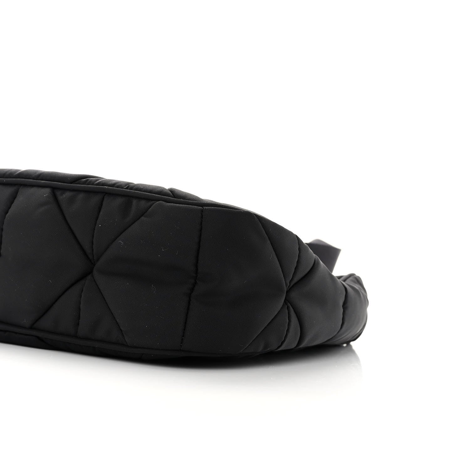 Prada Tessuto Nylon Triangle Quilted Padded Patchwork System Shoulder Bag Black 10 of 10