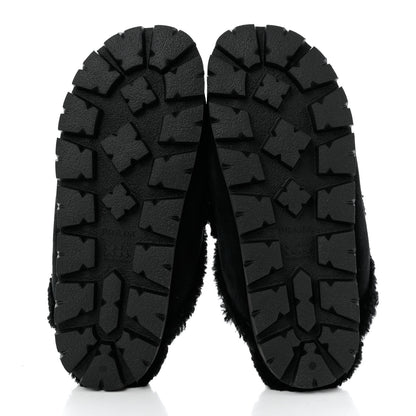 Prada Shearling Triangle Logo 20mm Slippers 38 Black 5 of 9