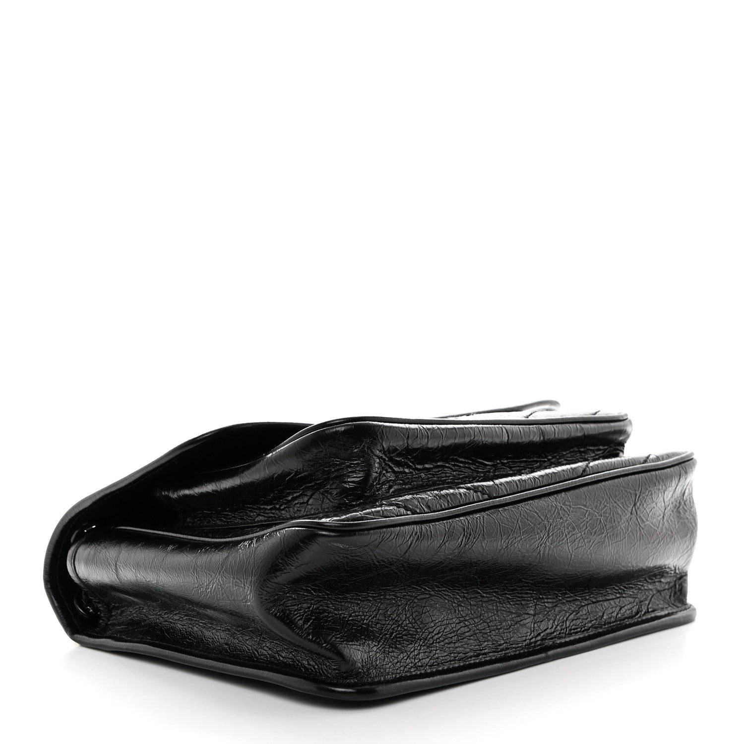 Saint Laurent Crinkled Calfskin Matelasse Monogram Medium Niki Chain Satchel Black 4 of 10