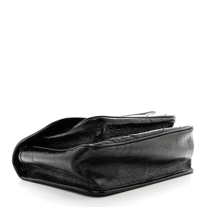 Saint Laurent Crinkled Calfskin Matelasse Monogram Medium Niki Chain Satchel Black 4 of 10