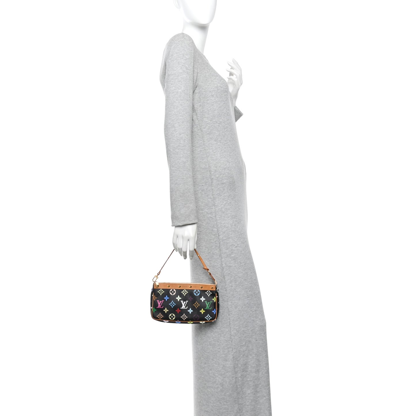 Monogram Multicolor Pochette Accessories Black