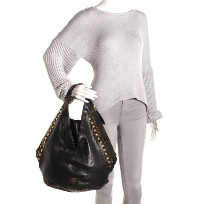 Givenchy Lambskin Studded Tinhan Hobo Black 2 of 10