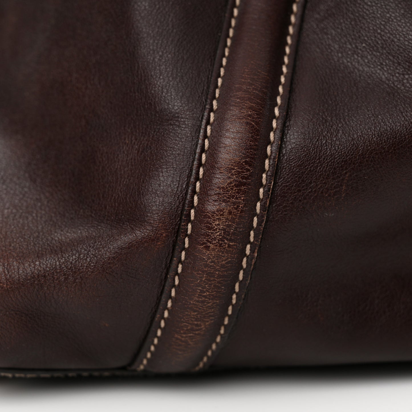 Calfskin Medium Britt Tote Dark Brown