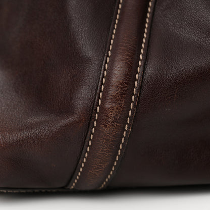 Gucci Calfskin Medium Britt Tote Dark Brown 17 of 17