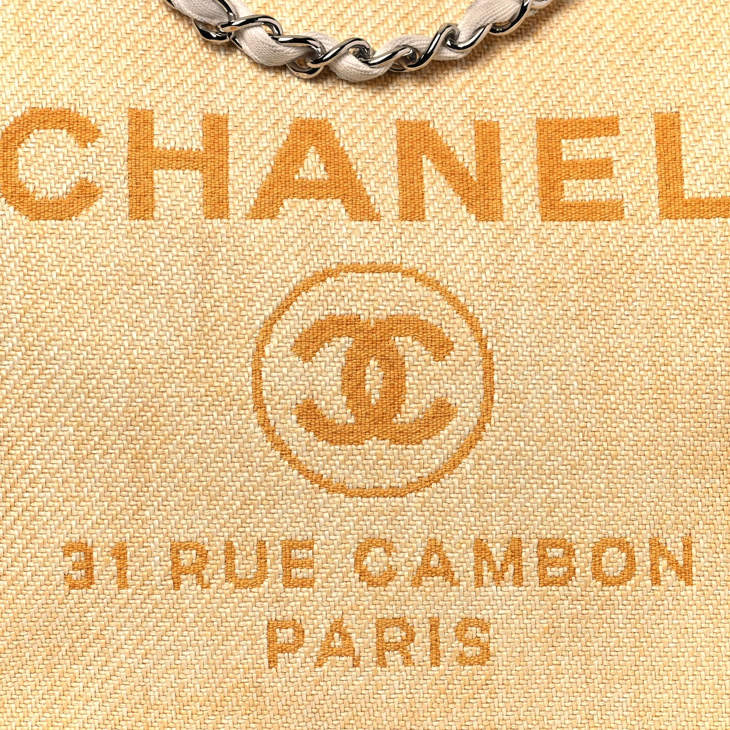 Chanel Woven Straw Raffia Medium Deauville Tote Beige 13 of 13