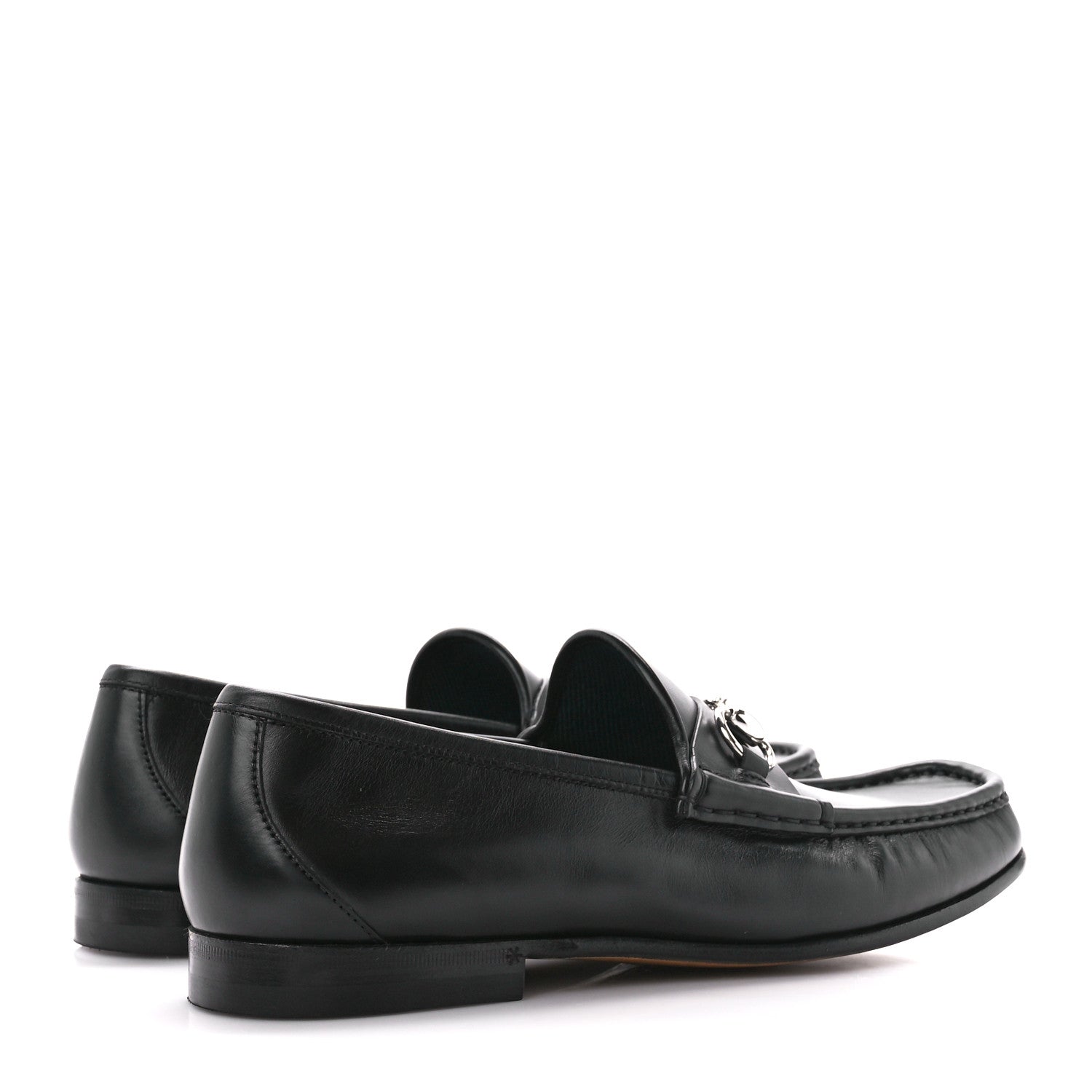 Gucci Lebonne Calfskin Mens Horsebit Loafers With Cover 8.5 Black 7 of 15