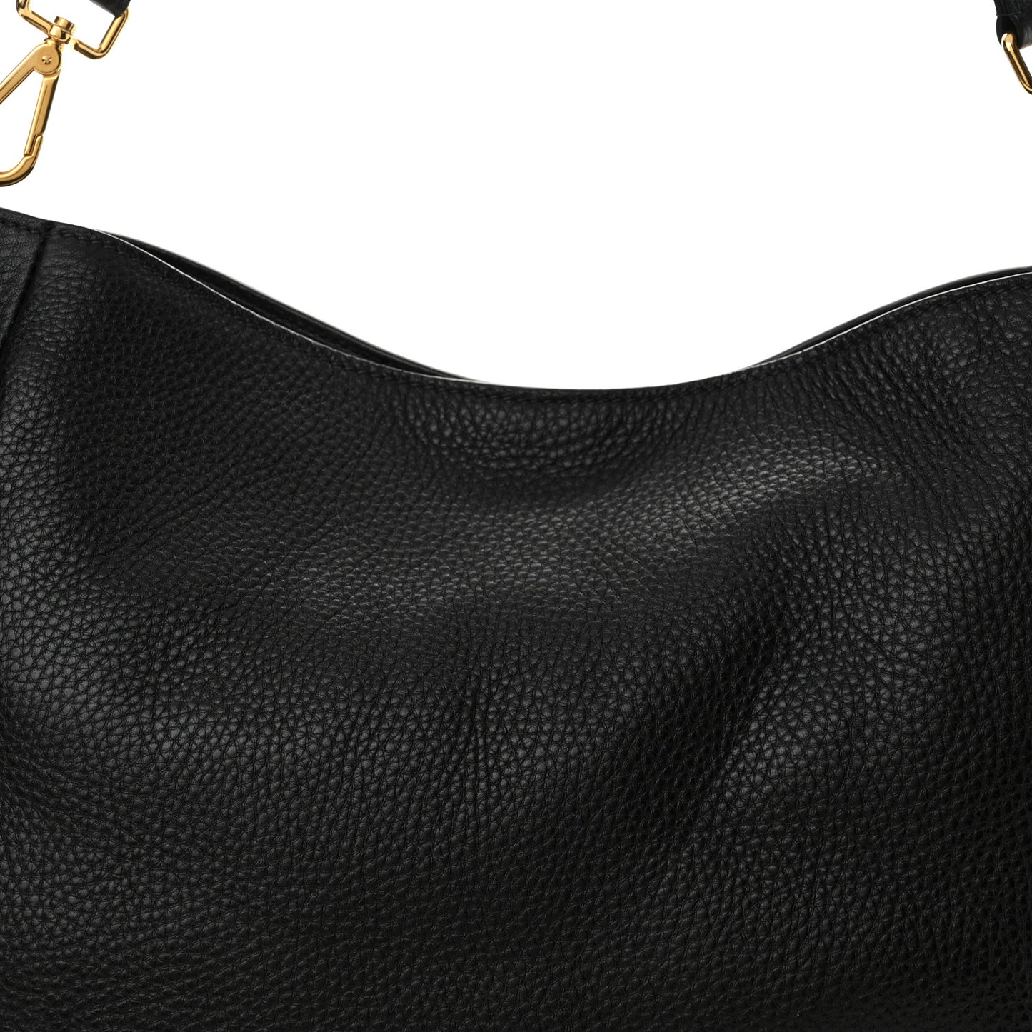 Vitello Daino Side Pocket Hobo Black