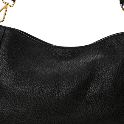 Prada Vitello Daino Side Pocket Hobo Black 8 of 10